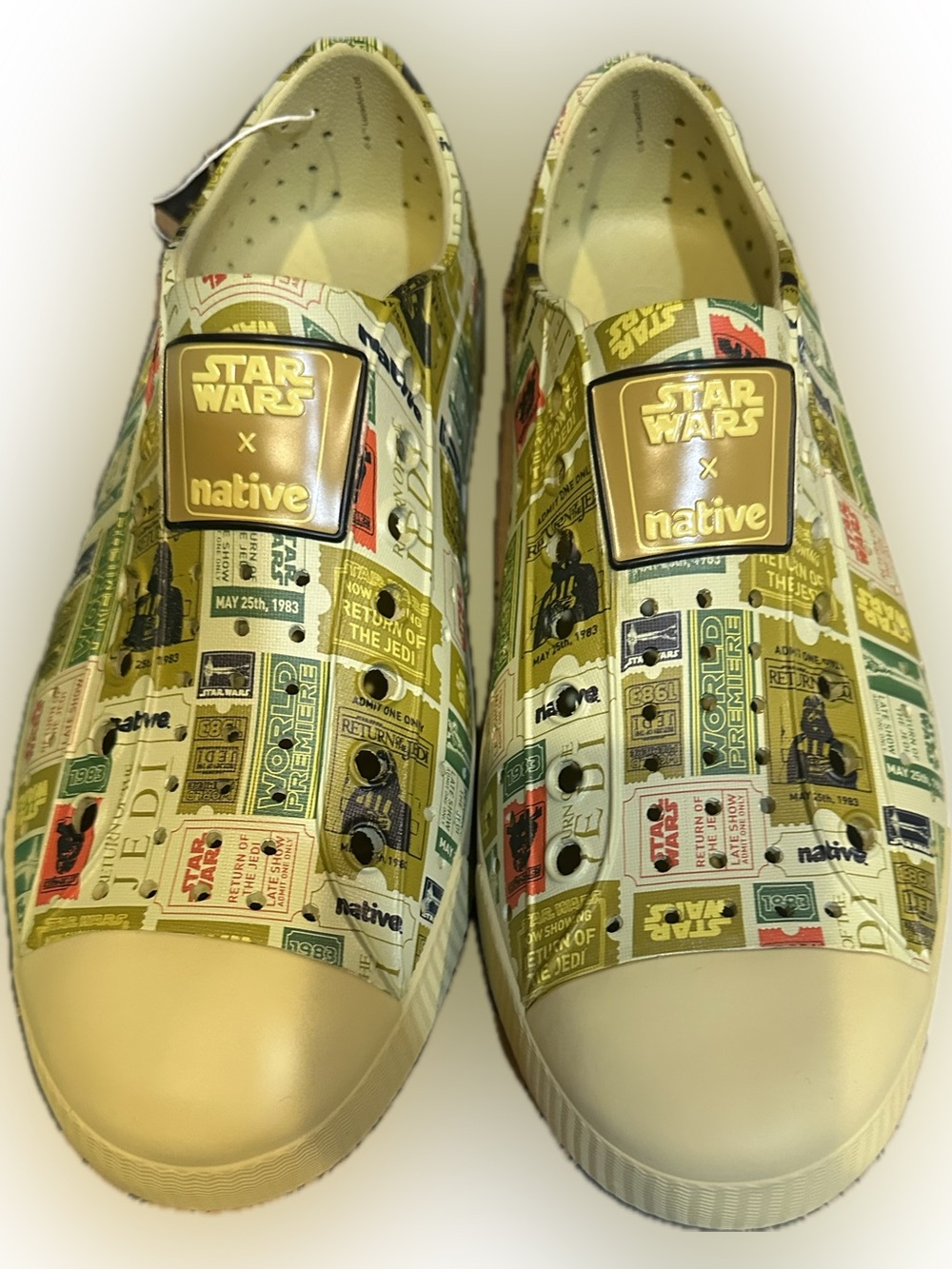 STAR WARS X NATIVE UNISEX DRY BEIGE M7/W9 RETURN OF THE JEDI SLIP ON JEFFERSON